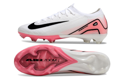 Nike Air Zoom Mercurial Vapor 16 Elite FG Firm Ground Soccer Cleats - White/Pink/Black