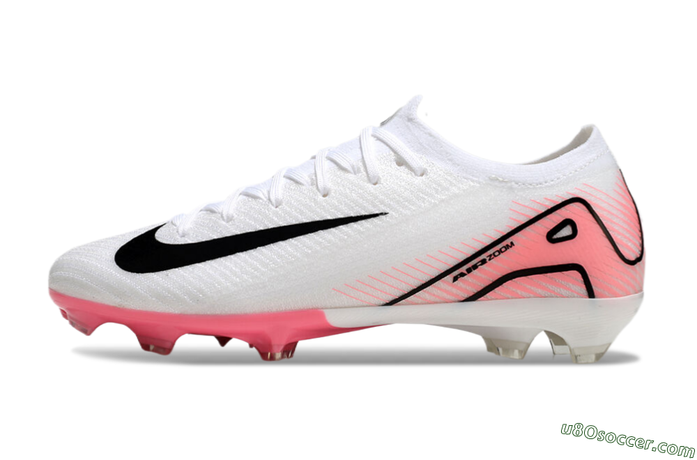 Nike Air Zoom Mercurial Vapor 16 Elite FG Firm Ground Soccer Cleats - White/Pink/Black 2
