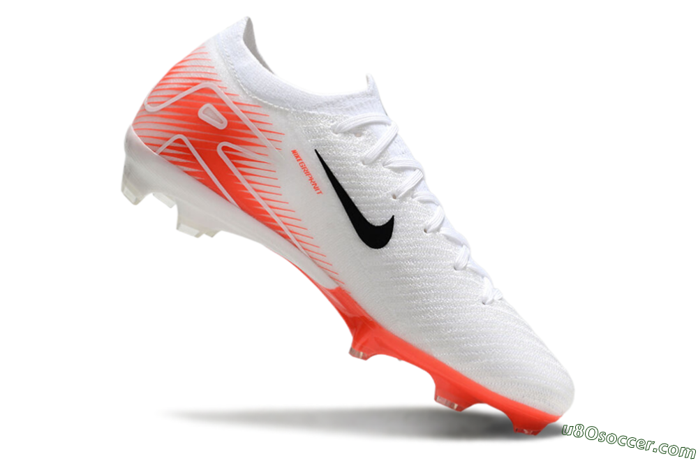 Nike Air Zoom Mercurial Vapor 16 Elite FG Firm Ground Soccer Cleats - White/Orange/Black 4