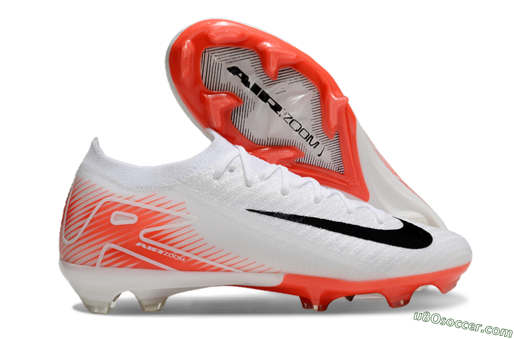 Nike Air Zoom Mercurial Vapor 16 Elite FG Firm Ground Soccer Cleats - White/Orange/Black 1