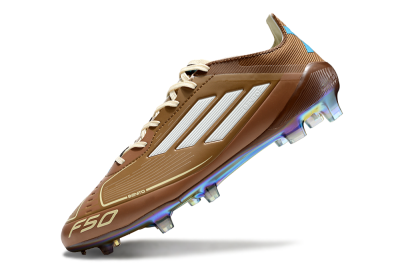 Adidas F50 Elite FG Firm Ground Soccer Cleats - Brown/White/Gold