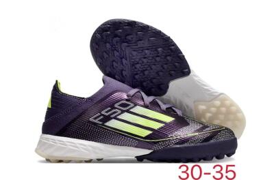 Kids Adidas F50 Elite TF Artificial Turf Soccer Shoes - Purple/Green/White