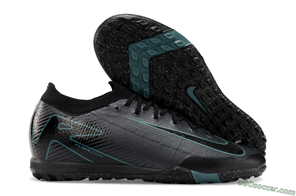 Nike Air Zoom Mercurial Vapor 16 Elite TF Artificial Turf Soccer Shoes - Grey/Black/Blue 1