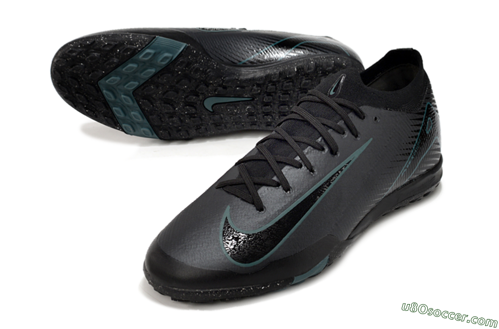 Nike Air Zoom Mercurial Vapor 16 Elite TF Artificial Turf Soccer Shoes - Grey/Black/Blue 3