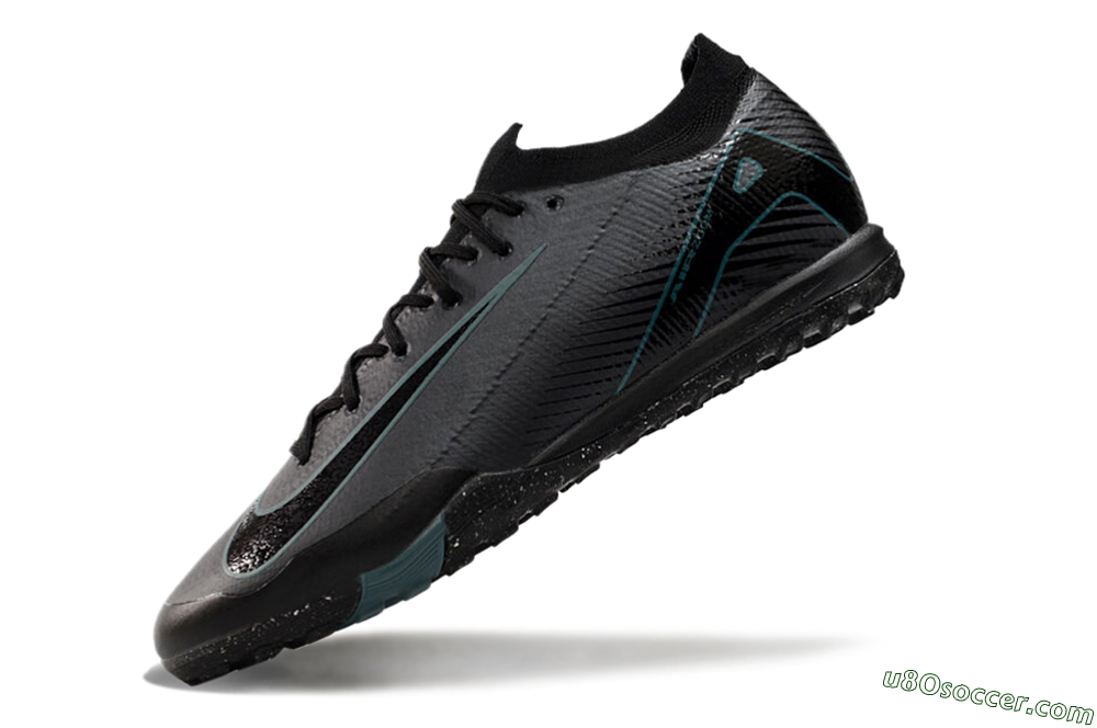 Nike Air Zoom Mercurial Vapor 16 Elite TF Artificial Turf Soccer Shoes - Grey/Black/Blue 5