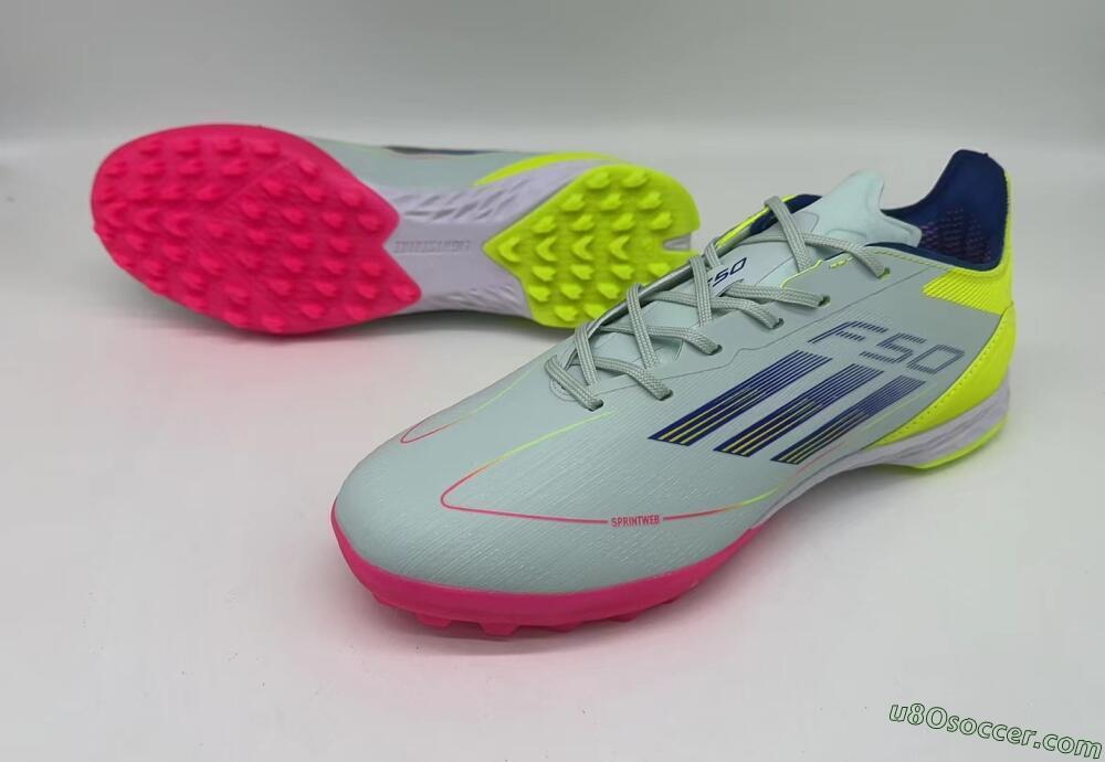 Adidas F50 Pro TF Artificial Turf Soccer Shoes - Almost Blue/Semi Lucid Blue/Semi Solar Yellow