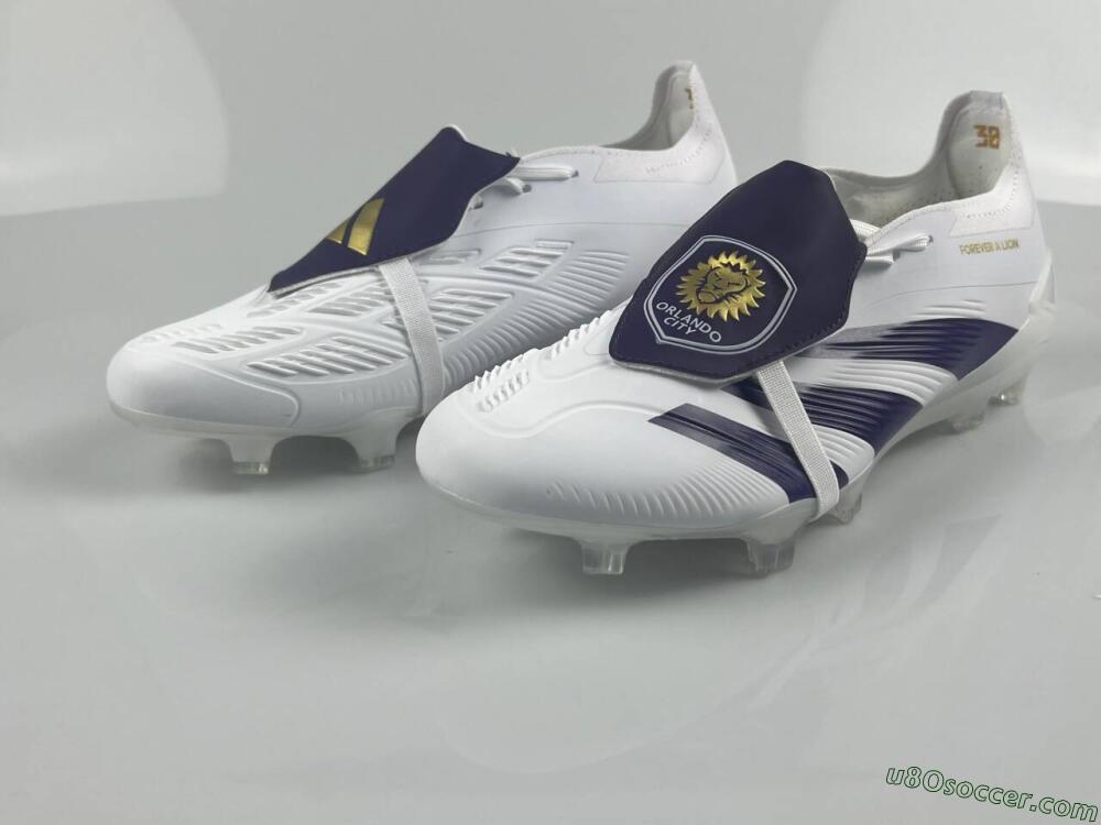 Adidas Predator Elite Foldover Tongue FG Firm Ground Soccer Cleats - White/Black/Gold