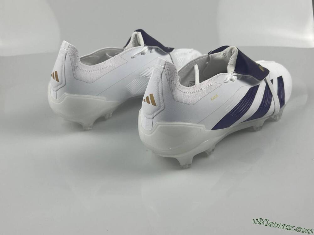 Adidas Predator Elite Foldover Tongue FG Firm Ground Soccer Cleats - White/Black/Gold
