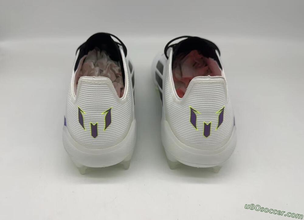 Adidas F50 Elite FG Firm Ground Soccer Cleats - White/Purple/Black/Yellow