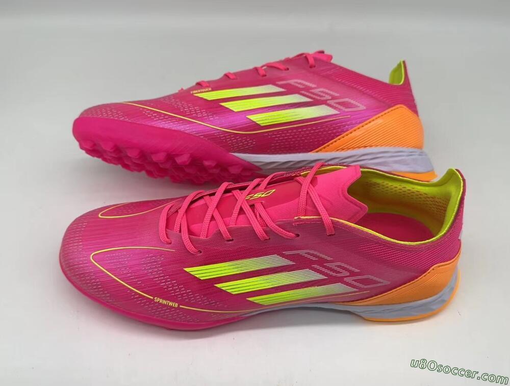 Adidas F50 Elite TF Artificial Turf Soccer Shoes - Pink/Yellow/Orange