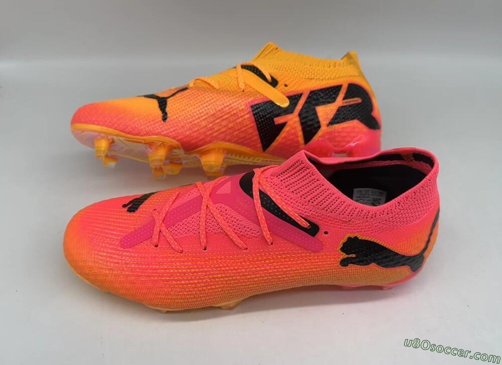 Puma Future Ultimate FG Firm Ground Soccer Cleats - Pink/Yellow/Black