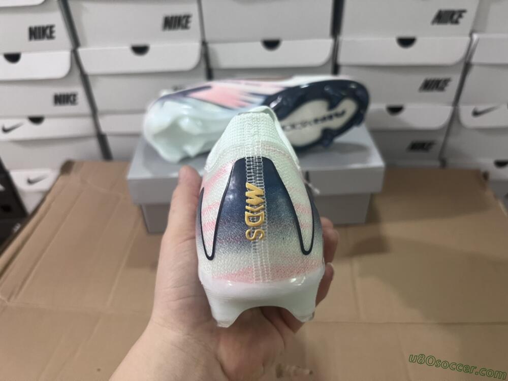 Nike Air Zoom Mercurial Vapor 16 Elite FG Firm Ground Soccer Cleats - White/Pink/Blue
