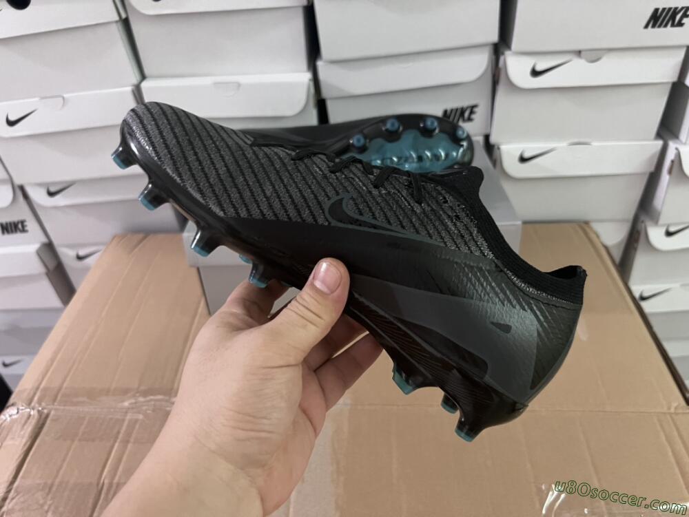 Nike Air Zoom Mercurial Vapor 16 Elite AG Artificial Grass Soccer Cleats - Black/Grey/Blue
