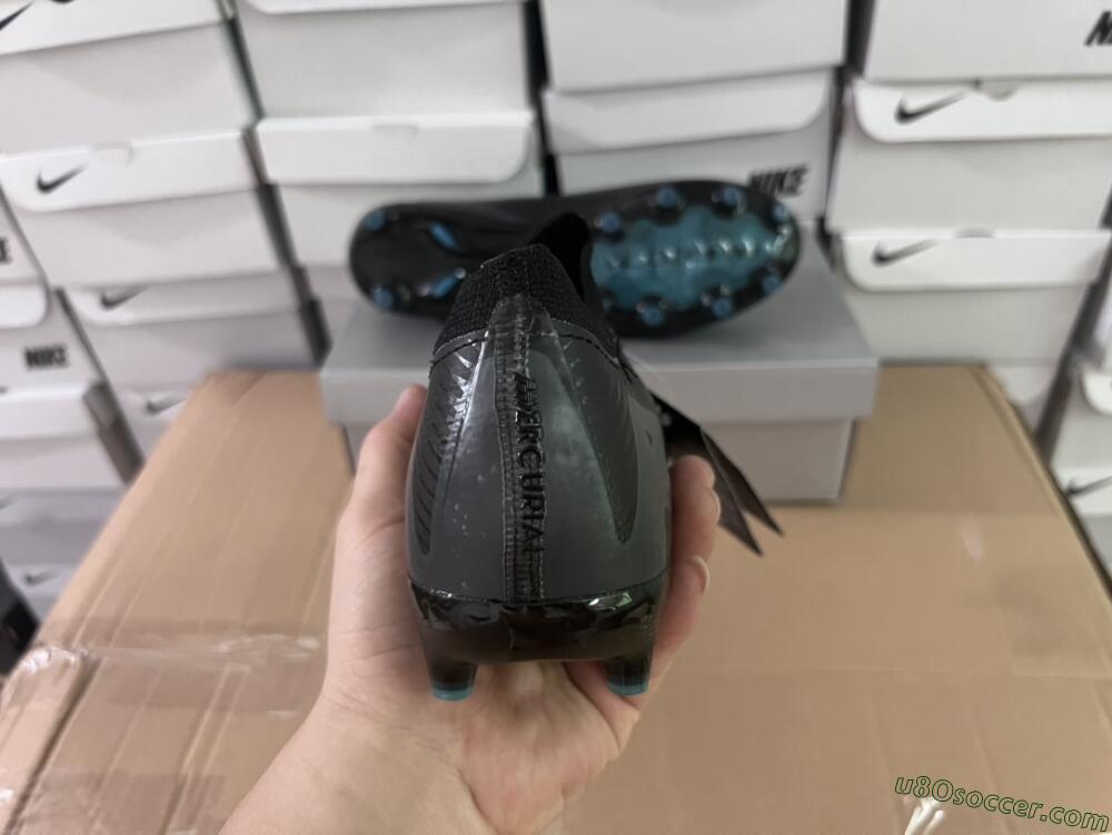 Nike Air Zoom Mercurial Vapor 16 Elite AG Artificial Grass Soccer Cleats - Black/Grey/Blue