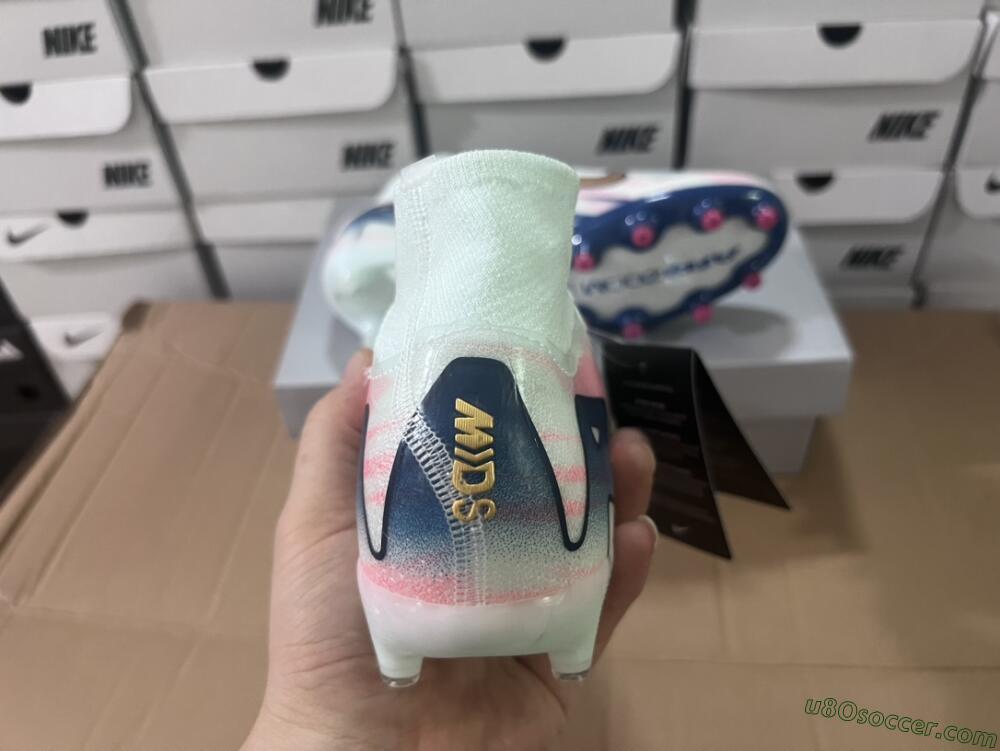 Nike Air Zoom Mercurial Superfly 10 Elite AG Artificial Grass Soccer Cleats - Jade/Yellow/Pink/Blue
