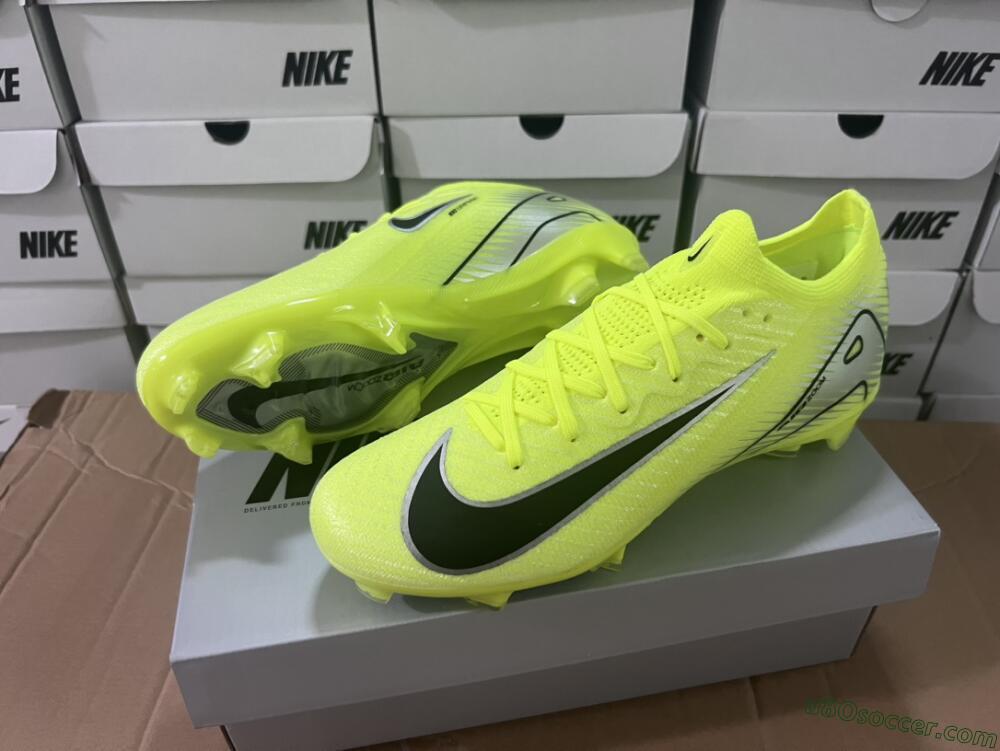 Nike Air Zoom Mercurial Vapor 16 Elite FG Firm Ground Soccer Cleats - Yellow/Black/Silver/Grey