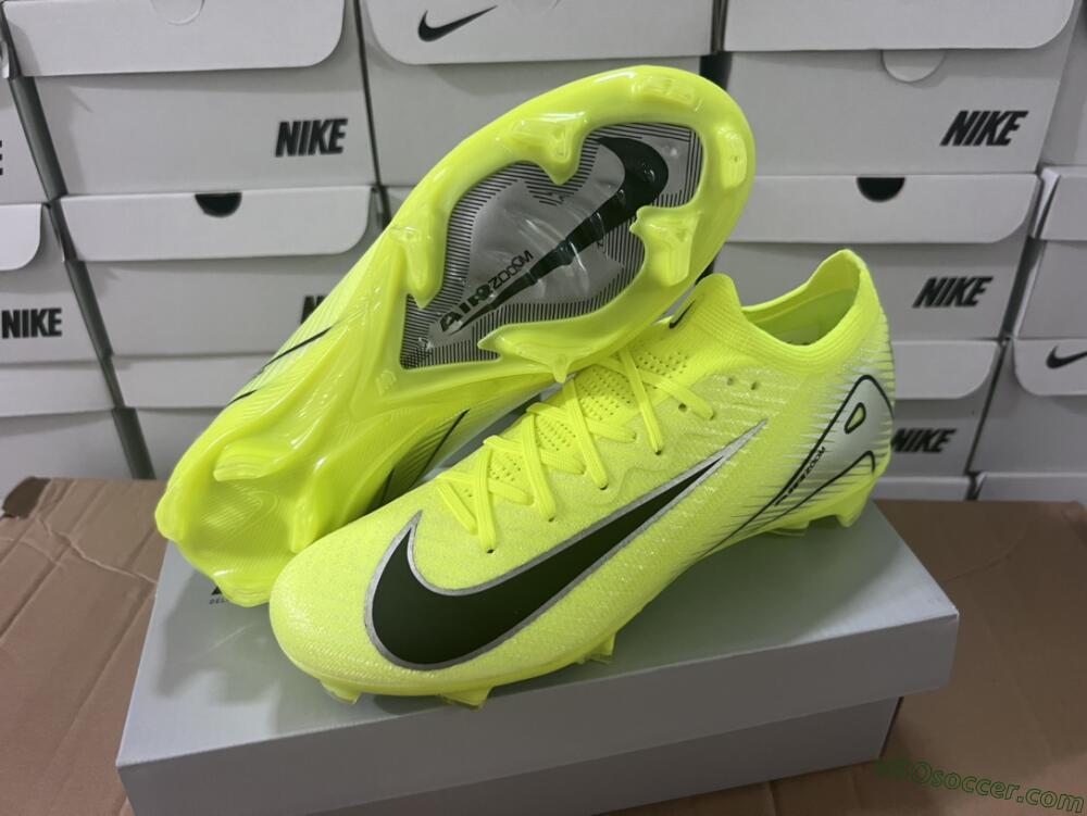 Nike Air Zoom Mercurial Vapor 16 Elite FG Firm Ground Soccer Cleats - Yellow/Black/Silver/Grey