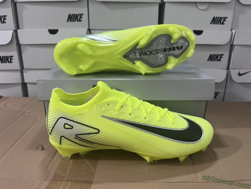 Nike Air Zoom Mercurial Vapor 16 Elite FG Firm Ground Soccer Cleats - Yellow/Black/Silver/Grey