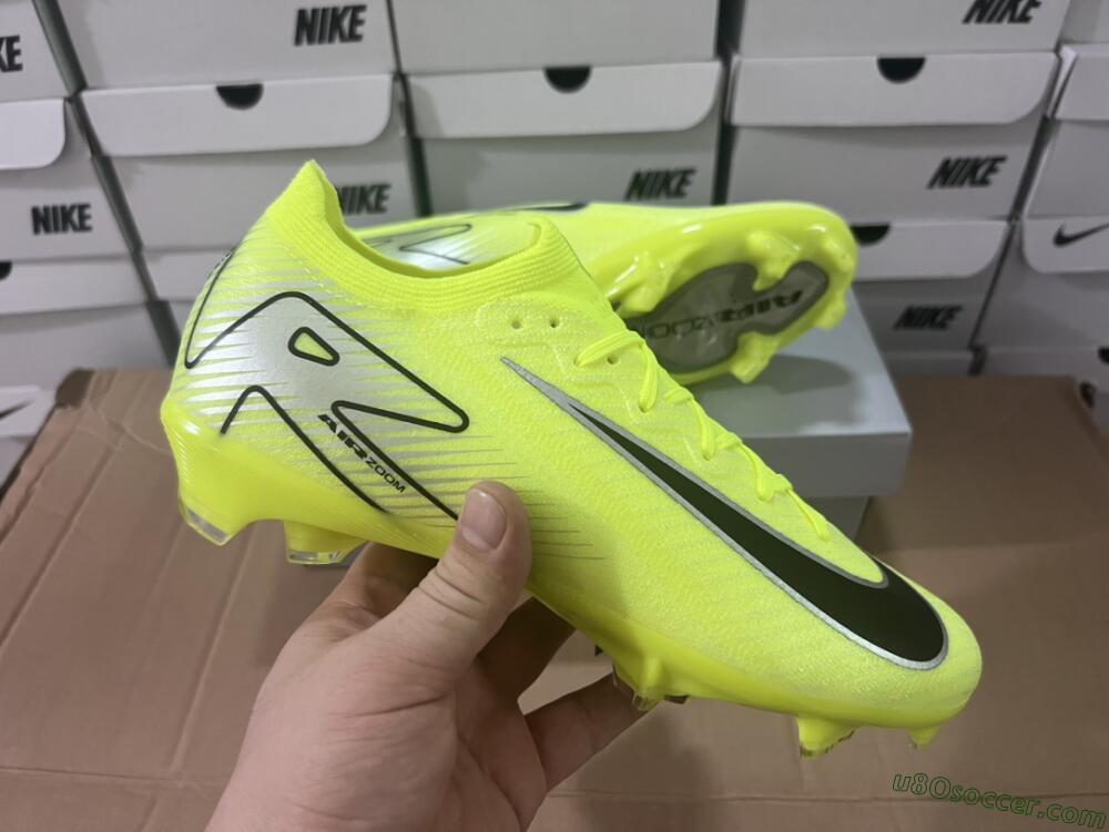 Nike Air Zoom Mercurial Vapor 16 Elite FG Firm Ground Soccer Cleats - Yellow/Black/Silver/Grey