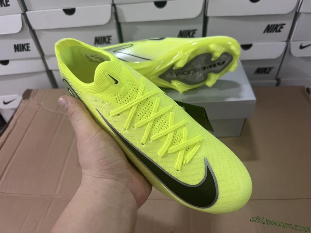 Nike Air Zoom Mercurial Vapor 16 Elite FG Firm Ground Soccer Cleats - Yellow/Black/Silver/Grey