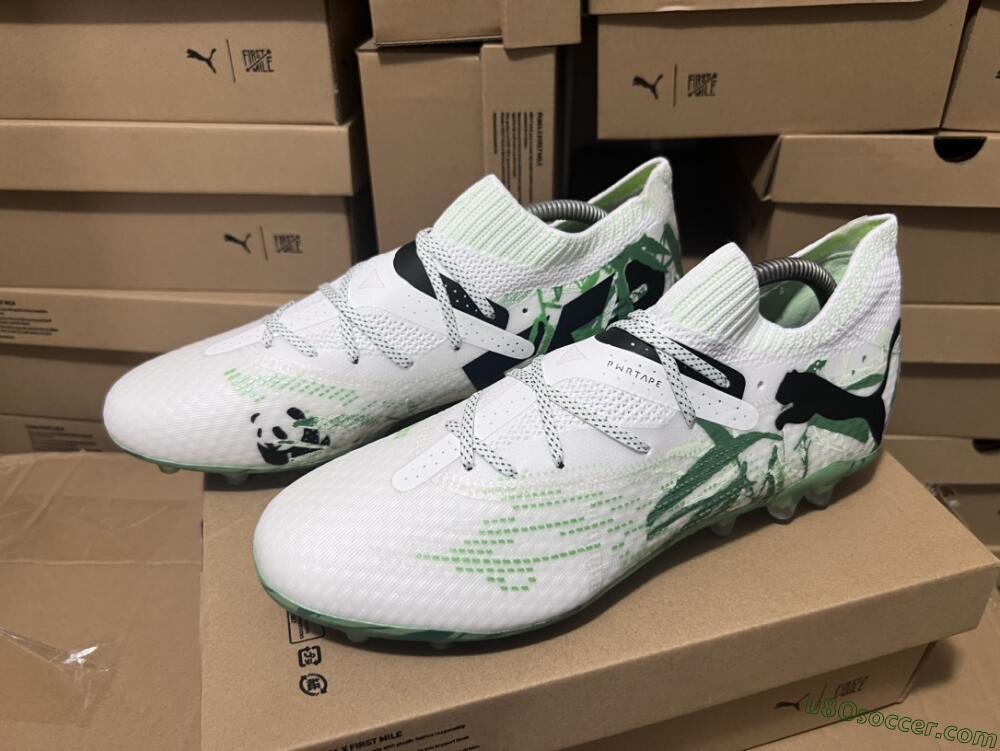 Puma Future Ultimate MG Multi Ground Soccer Cleats - White/Black/Green
