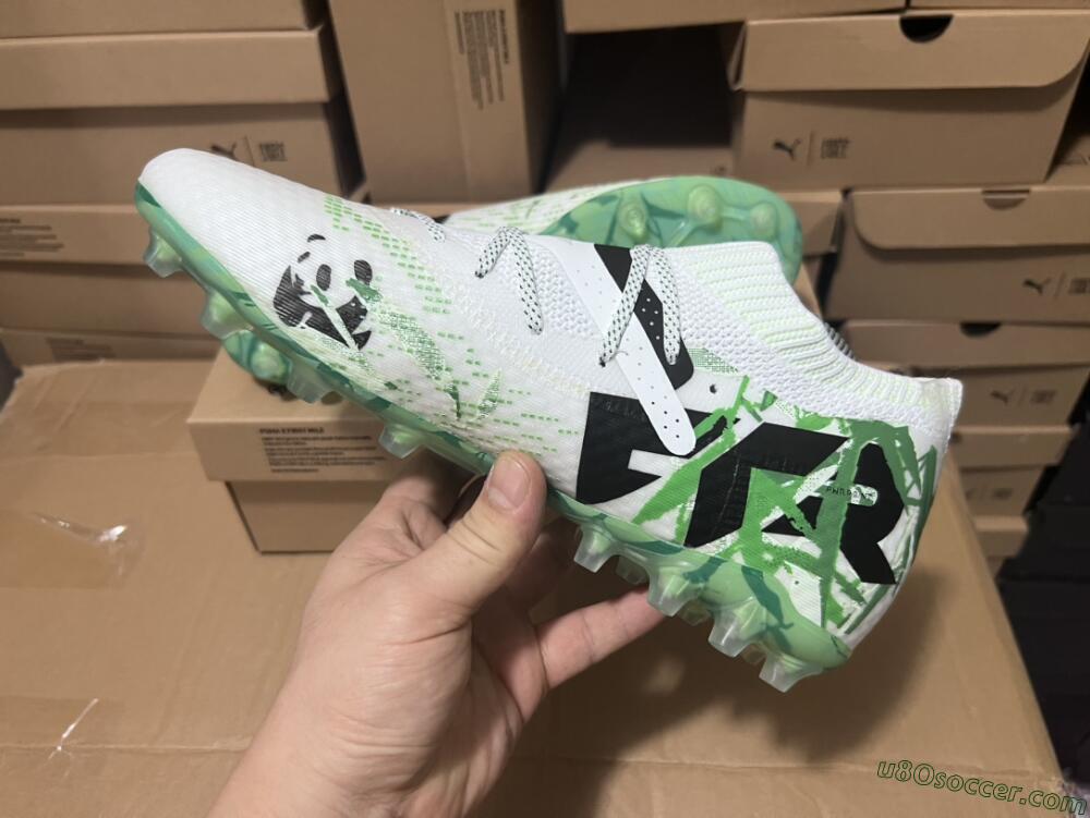 Puma Future Ultimate MG Multi Ground Soccer Cleats - White/Black/Green