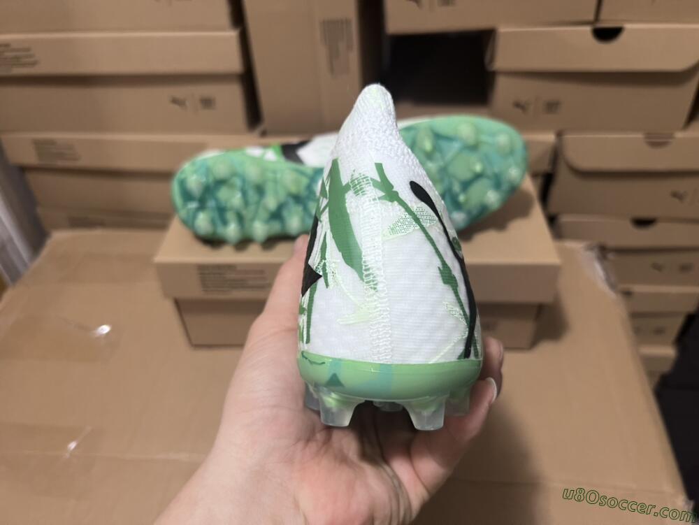 Puma Future Ultimate MG Multi Ground Soccer Cleats - White/Black/Green