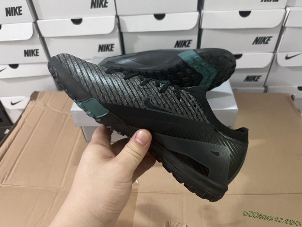 Nike Air Zoom Mercurial Vapor 16 Elite TF Artificial Turf Soccer Shoes - Black/Blue/Grey