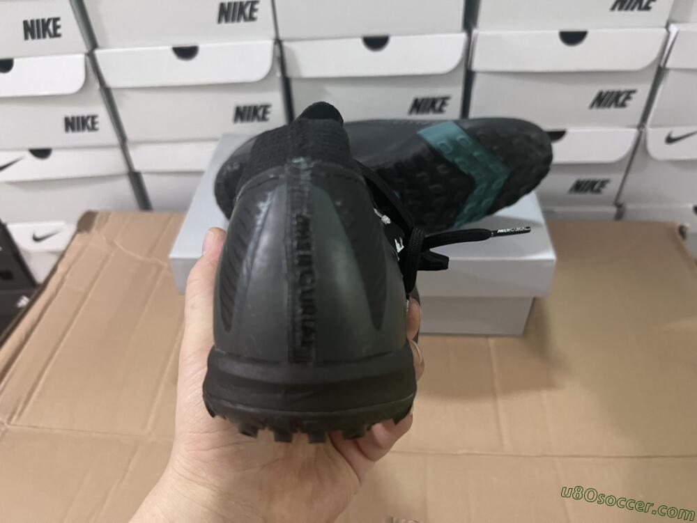 Nike Air Zoom Mercurial Vapor 16 Elite TF Artificial Turf Soccer Shoes - Black/Blue/Grey