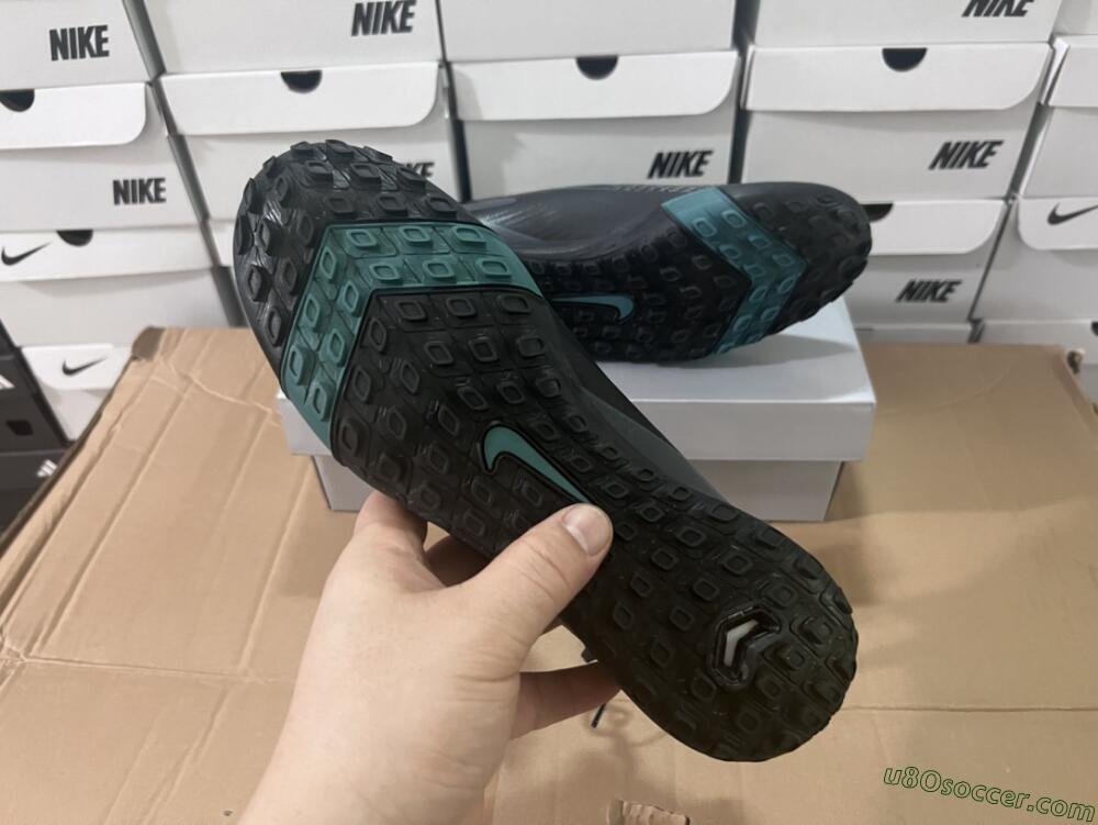 Nike Air Zoom Mercurial Vapor 16 Elite TF Artificial Turf Soccer Shoes - Black/Blue/Grey