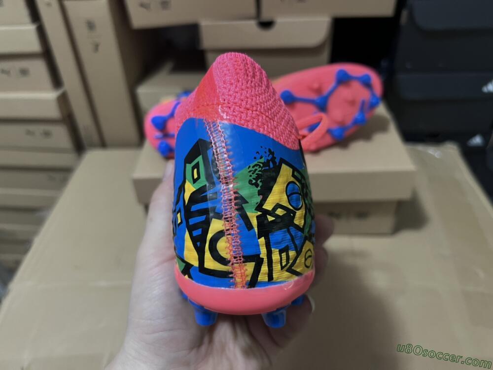 Puma Future Ultimate MG Multi Ground Soccer Cleats - Pink/Blue/Green/Yellow