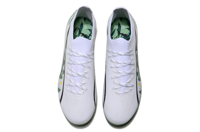 Puma Ultra Ultimate MG Multi Ground Soccer Cleats - White/Black/Green