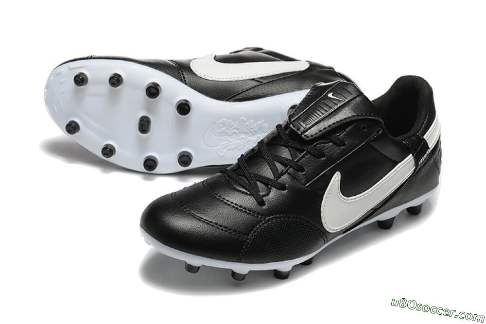Nike The Premier 3 FG Firm Ground Soccer Cleats - Black/Beige/White 3