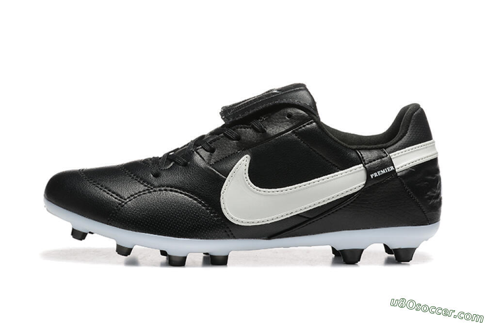 Nike The Premier 3 FG Firm Ground Soccer Cleats - Black/Beige/White 2