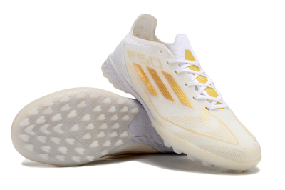 Adidas F50 Elite TF Artificial Turf Soccer Shoes - White/Gold