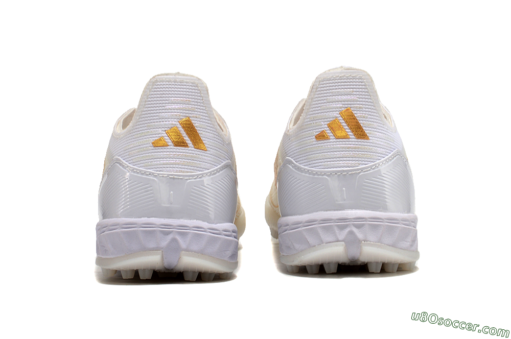 Adidas F50 Elite TF Artificial Turf Soccer Shoes - White/Gold 5