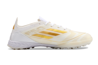 Adidas F50 Elite TF Artificial Turf Soccer Shoes - White/Gold