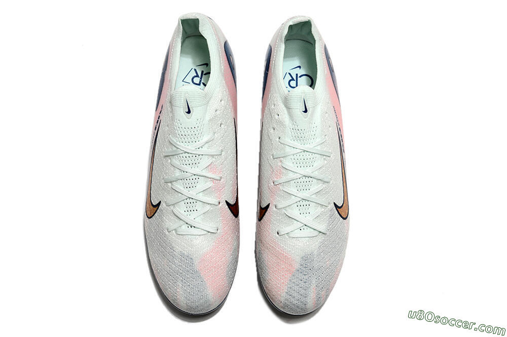 Nike Air Zoom Mercurial Vapor 16 Elite FG Firm Ground Soccer Cleats - Jade/Gold/Pink/Blue 4