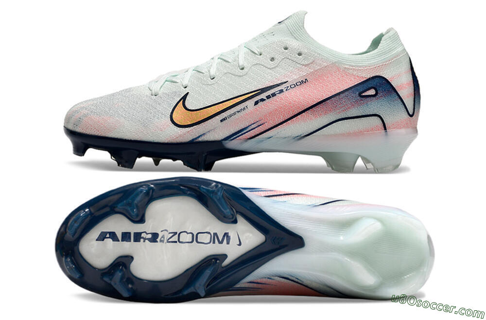 Nike Air Zoom Mercurial Vapor 16 Elite FG Firm Ground Soccer Cleats - Jade/Gold/Pink/Blue 0