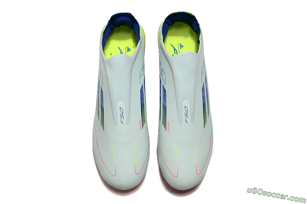 Adidas F50 Elite Laceless FG Firm Ground Soccer Cleats - Jade/Blue/Yellow 4