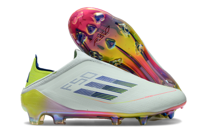 Adidas F50 Elite Laceless FG Firm Ground Soccer Cleats - Jade/Blue/Yellow