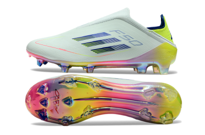 Adidas F50 Elite Laceless FG Firm Ground Soccer Cleats - Jade/Blue/Yellow