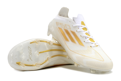 Adidas F50 Elite FG Firm Ground Soccer Cleats - White/Gold