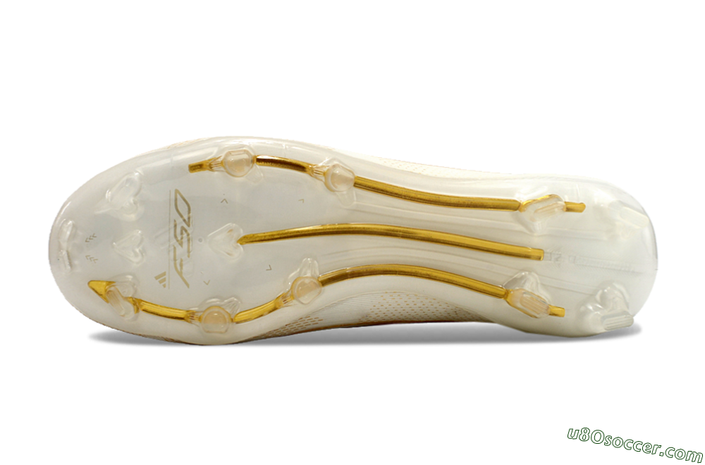 Adidas F50 Elite FG Firm Ground Soccer Cleats - White/Gold 6