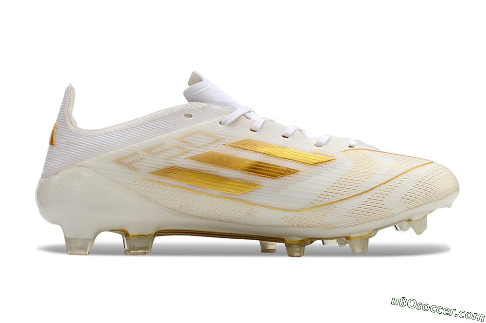 Adidas F50 Elite FG Firm Ground Soccer Cleats - White/Gold 7