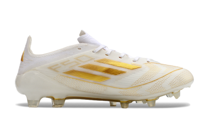 Adidas F50 Elite FG Firm Ground Soccer Cleats - White/Gold