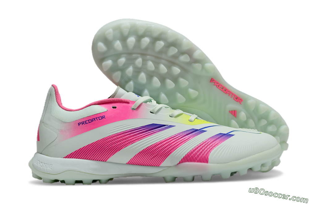 Adidas Predator 24 Elite TF Artificial Turf Soccer Shoes - Jade/Pink/Purple 1