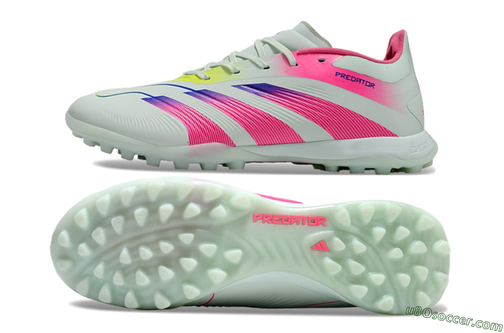 Adidas Predator 24 Elite TF Artificial Turf Soccer Shoes - Jade/Pink/Purple 0