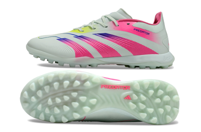 Adidas Predator 24 Elite TF Artificial Turf Soccer Shoes - Jade/Pink/Purple