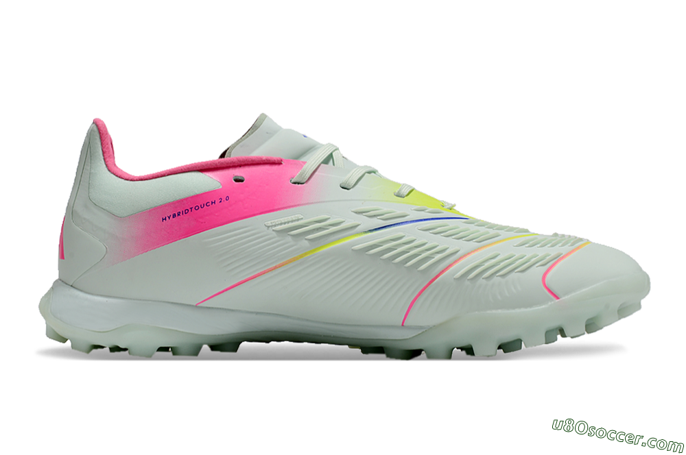 Adidas Predator 24 Elite TF Artificial Turf Soccer Shoes - Jade/Pink/Purple 7